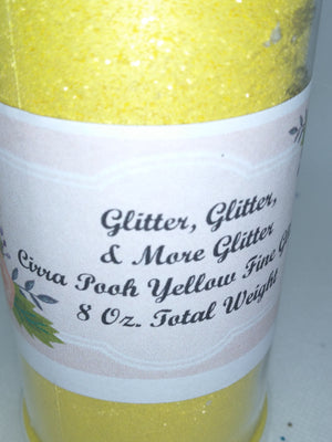 Cirra Pooh Yellow - Chunky Flakes of Yellow Glitter.