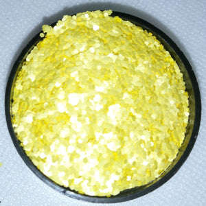 Cirra Pooh Yellow - Chunky Flakes of Yellow Glitter.