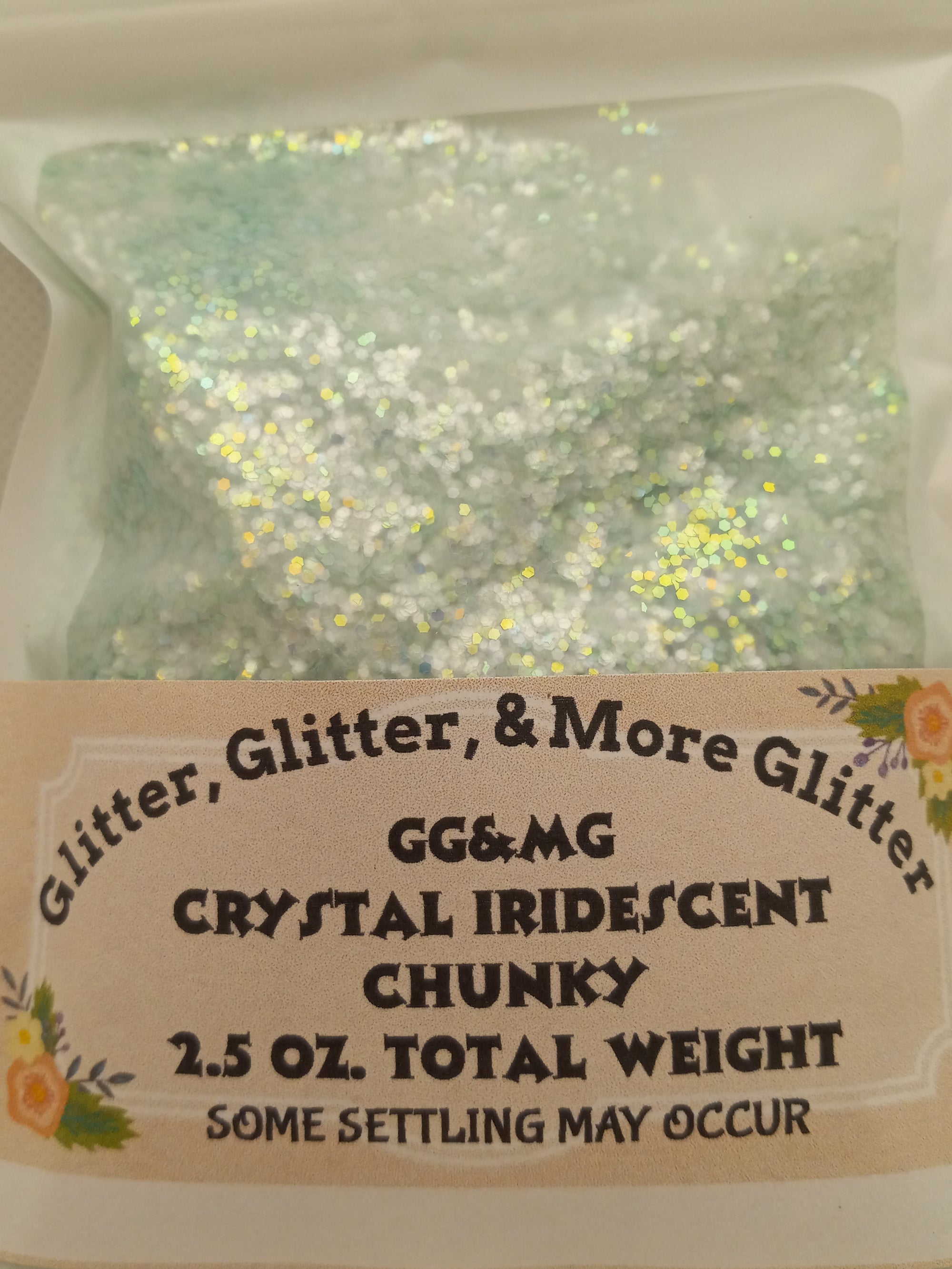 Iridescent Winter Chunky Glitter - White Glitter