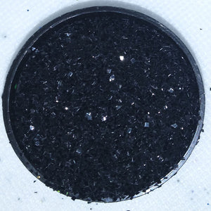 Denio Black - Mixed size black glitter flakes