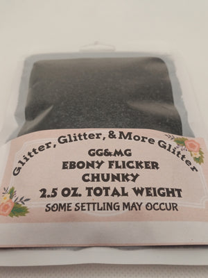 Ebony Flicker – Chunky Flakes of Black glitter