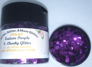 Kadeem Purple - X-Chunky Huge flakes of Purple Glitter