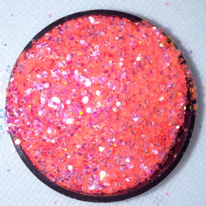 Kayla Kiss - Chunky Flakes of Pinkish Orange Glitter