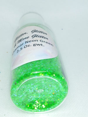 Khamar Neon Green - Regular size Neon Green glitter flakes