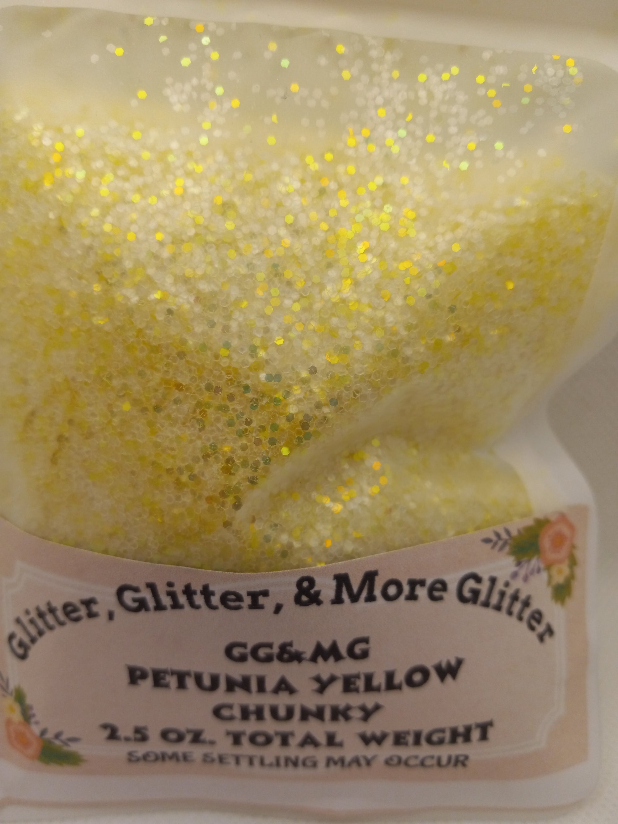 Petunia Yellow Chunky Glitter