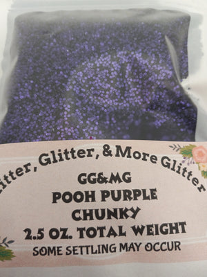 Pooh Purple Chunky Glitter