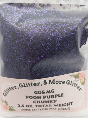 Pooh Purple Chunky Glitter