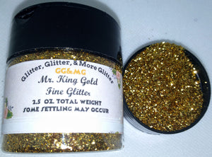 Mr. King Gold - Fine flakes of Gold Glitter.