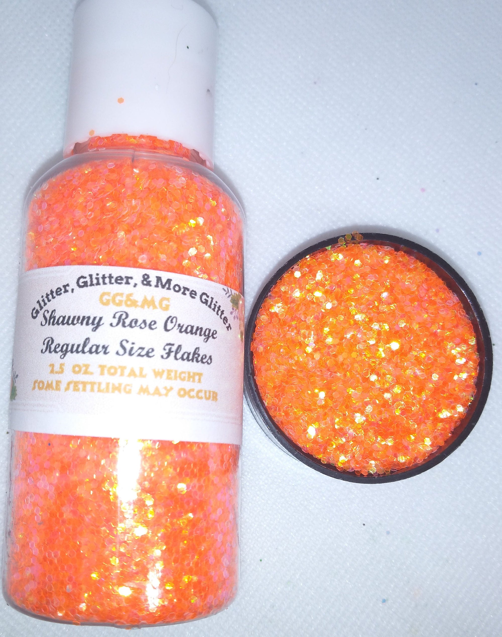 Shawny Rose Orange Regular Size Glitter