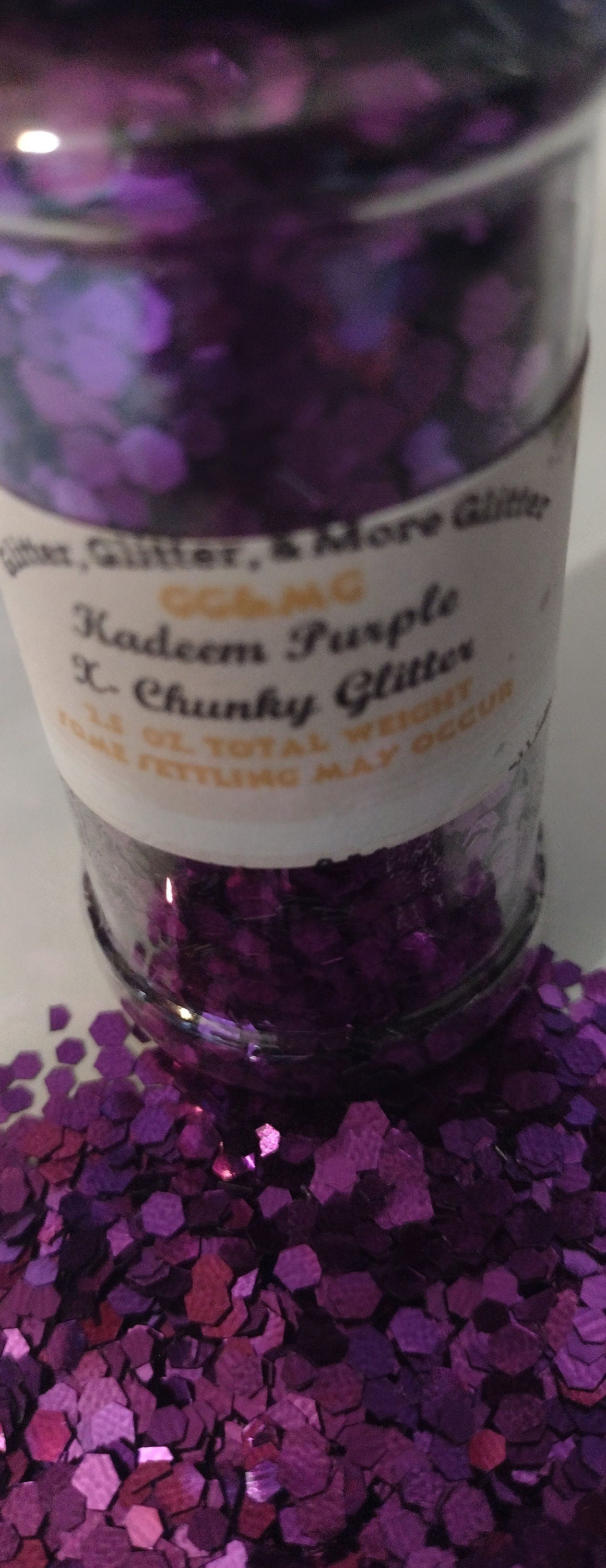 Kadeem Purple - X-Chunky Huge flakes of Purple Glitter