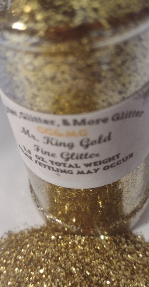 Mr. King Gold - Fine flakes of Gold Glitter.