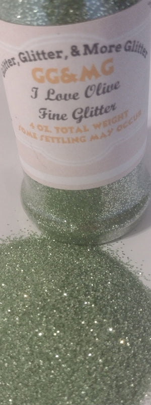 I Love Olive Fine Glitter